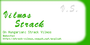 vilmos strack business card